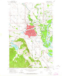 1962 Map of Evergreen, MT, 1964 Print