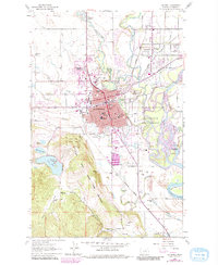 1962 Map of Evergreen, MT, 1983 Print