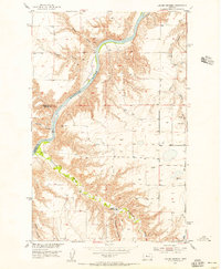 Download a high-resolution, GPS-compatible USGS topo map for Lander Crossing, MT (1956 edition)