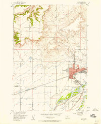 1956 Map of Laurel, MT, 1958 Print