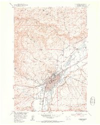 1951 Map of Livingston, MT, 1953 Print