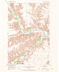 Download a high-resolution, GPS-compatible USGS topo map for Loma West, MT (1973 edition)