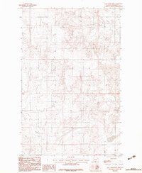 Download a high-resolution, GPS-compatible USGS topo map for Long Creek West, MT (1983 edition)