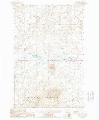 Download a high-resolution, GPS-compatible USGS topo map for Miles Butte, MT (1987 edition)