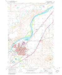 1968 Map of Miles City, MT, 1980 Print