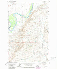 Download a high-resolution, GPS-compatible USGS topo map for Mortarstone Bluff, MT (1989 edition)