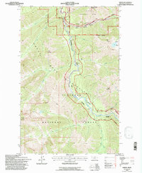 Download a high-resolution, GPS-compatible USGS topo map for Nimrod, MT (1997 edition)
