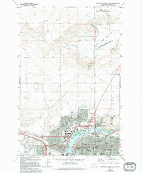 Download a high-resolution, GPS-compatible USGS topo map for Northwest Great Falls, MT (1994 edition)