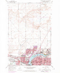 Download a high-resolution, GPS-compatible USGS topo map for Northwest Great Falls, MT (1977 edition)