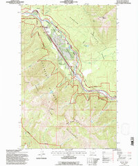 Download a high-resolution, GPS-compatible USGS topo map for Nyack, MT (1997 edition)