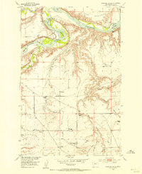 Download a high-resolution, GPS-compatible USGS topo map for OHanlon Coulee, MT (1955 edition)
