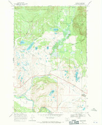 1968 Map of Ovando, MT, 1971 Print