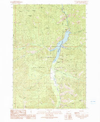 Download a high-resolution, GPS-compatible USGS topo map for Painted Rocks Lake, MT (1991 edition)