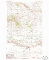 Download a high-resolution, GPS-compatible USGS topo map for Pike Creek Hills East, MT (1986 edition)