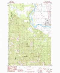 Download a high-resolution, GPS-compatible USGS topo map for Plains, MT (1985 edition)