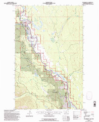 Download a high-resolution, GPS-compatible USGS topo map for Polebridge, MT (1997 edition)
