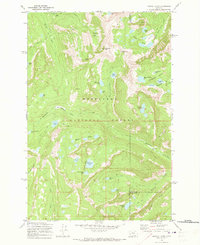 Download a high-resolution, GPS-compatible USGS topo map for Pozega Lakes, MT (1973 edition)