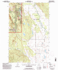 Download a high-resolution, GPS-compatible USGS topo map for Rhodes, MT (1997 edition)