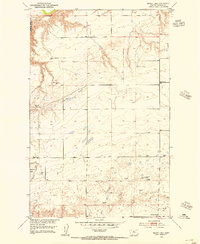 Download a high-resolution, GPS-compatible USGS topo map for Rocky Lake, MT (1954 edition)