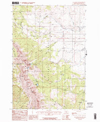 Download a high-resolution, GPS-compatible USGS topo map for Sacagawea Peak, MT (1987 edition)