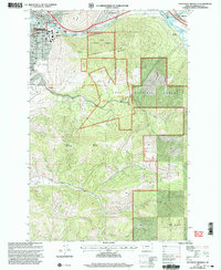 preview thumbnail of historical topo map of Missoula County, MT in 1999
