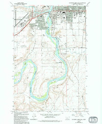 Download a high-resolution, GPS-compatible USGS topo map for Southwest Great Falls, MT (1994 edition)