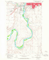 Download a high-resolution, GPS-compatible USGS topo map for Southwest Great Falls, MT (1968 edition)