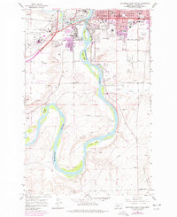 Download a high-resolution, GPS-compatible USGS topo map for Southwest Great Falls, MT (1977 edition)