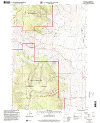 Download a high-resolution, GPS-compatible USGS topo map for Tash Peak, MT (2001 edition)