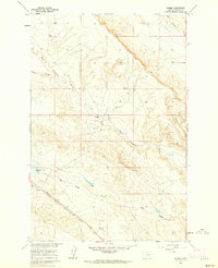 preview thumbnail of historical topo map of Rosebud County, MT in 1960