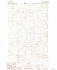 Download a high-resolution, GPS-compatible USGS topo map for Thoeny Hills West, MT (1984 edition)