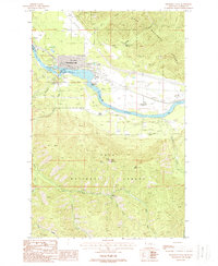 Download a high-resolution, GPS-compatible USGS topo map for Thompson Falls, MT (1988 edition)