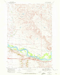 Download a high-resolution, GPS-compatible USGS topo map for Thurlow, MT (1972 edition)