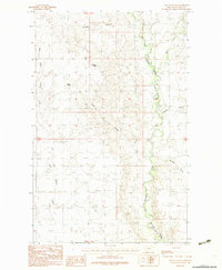 Download a high-resolution, GPS-compatible USGS topo map for Uhlan Coulee, MT (1983 edition)