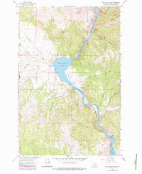 Download a high-resolution, GPS-compatible USGS topo map for Upper Holter Lake, MT (1985 edition)