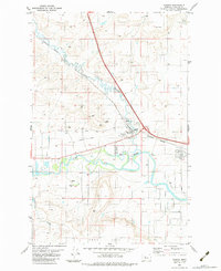Download a high-resolution, GPS-compatible USGS topo map for Vaughn, MT (1983 edition)