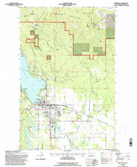 preview thumbnail of historical topo map of Whitefish, MT in 1994