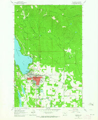 1962 Map of Whitefish, 1964 Print