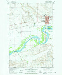 1972 Map of Wolf Point, MT, 1975 Print