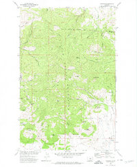 1971 Map of Landusky, MT, 1974 Print