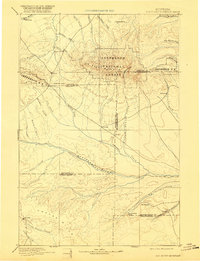 1893 Map of Big Snowy Mountain, 1920 Print