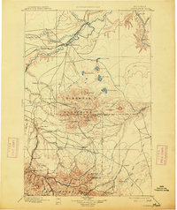 1897 Map of Fort Benton, MT, 1914 Print