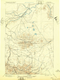 1897 Map of Fort Benton, MT, 1932 Print