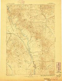 1886 Map of Fort Logan, 1896 Print