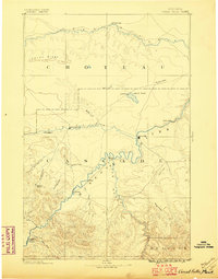 1886 Map of Great Falls, 1896 Print
