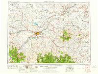 1954 Map of Great Falls, MT, 1964 Print