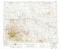 1953 Map of Azure, MT, 1976 Print