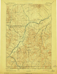 1893 Map of Park County, MT, 1908 Print