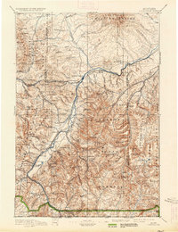 1893 Map of Livingston, MT, 1934 Print