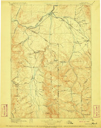 1895 Map of Three Forks, 1910 Print